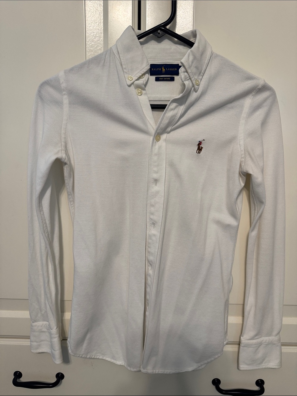 Ralph Lauren women’s Knit Oxford classic white Button-Down Shirt
